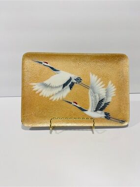 Vintage Midcentury Japanese Shippo Cloisonné Enameled Tray 7”-4.5”